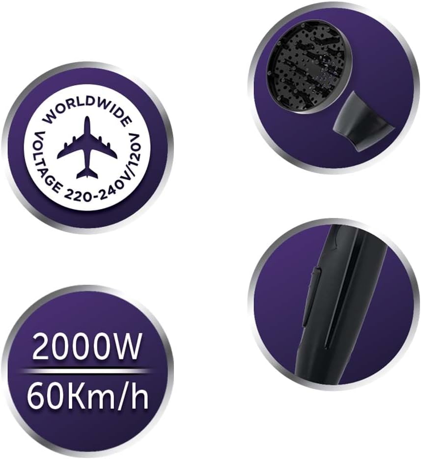 Thumbnail 4 de Remington D1500 – Sèche-cheveux de voyage ultra compact pliable, 2000W