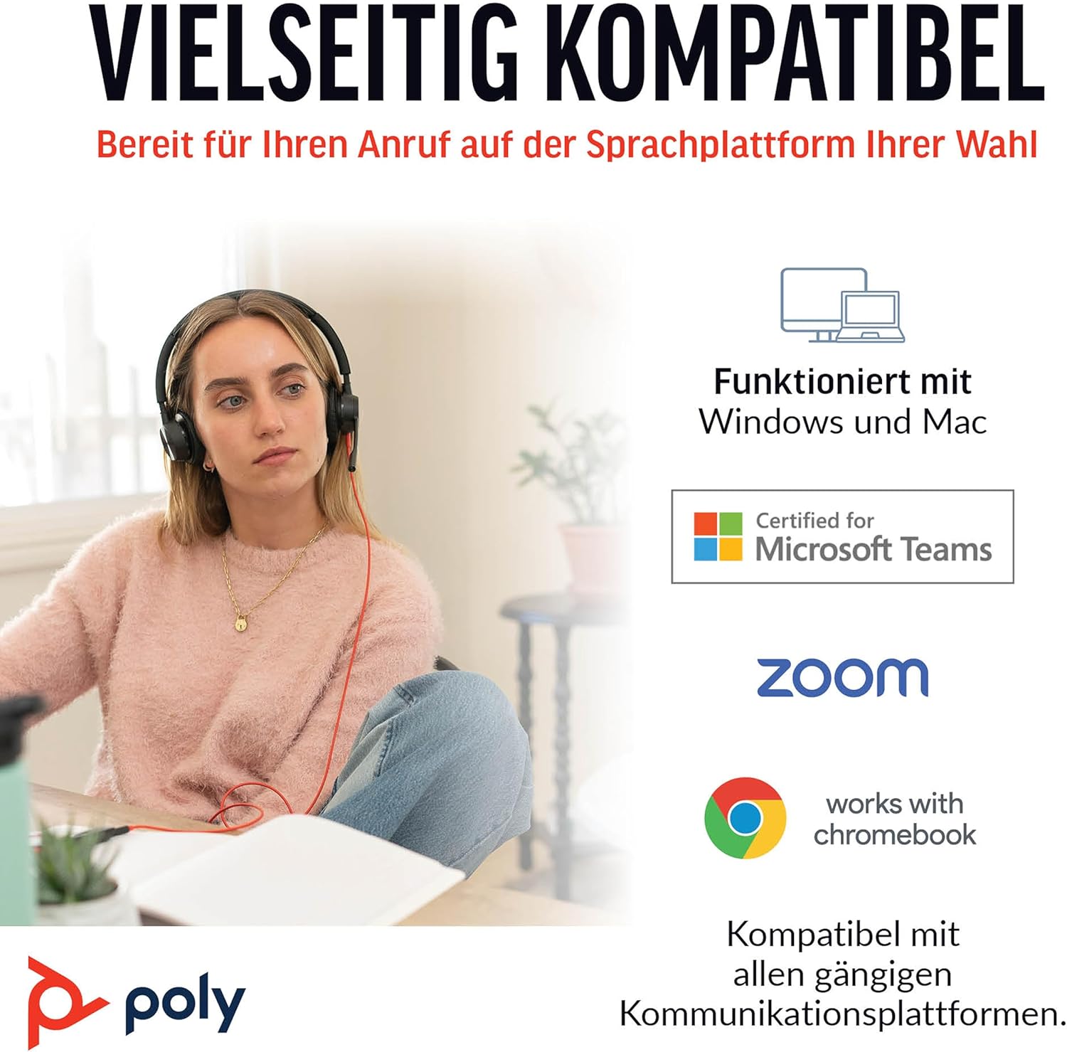 Thumbnail 6 de Blackwire C8225 Headset mit Teams, USB-C