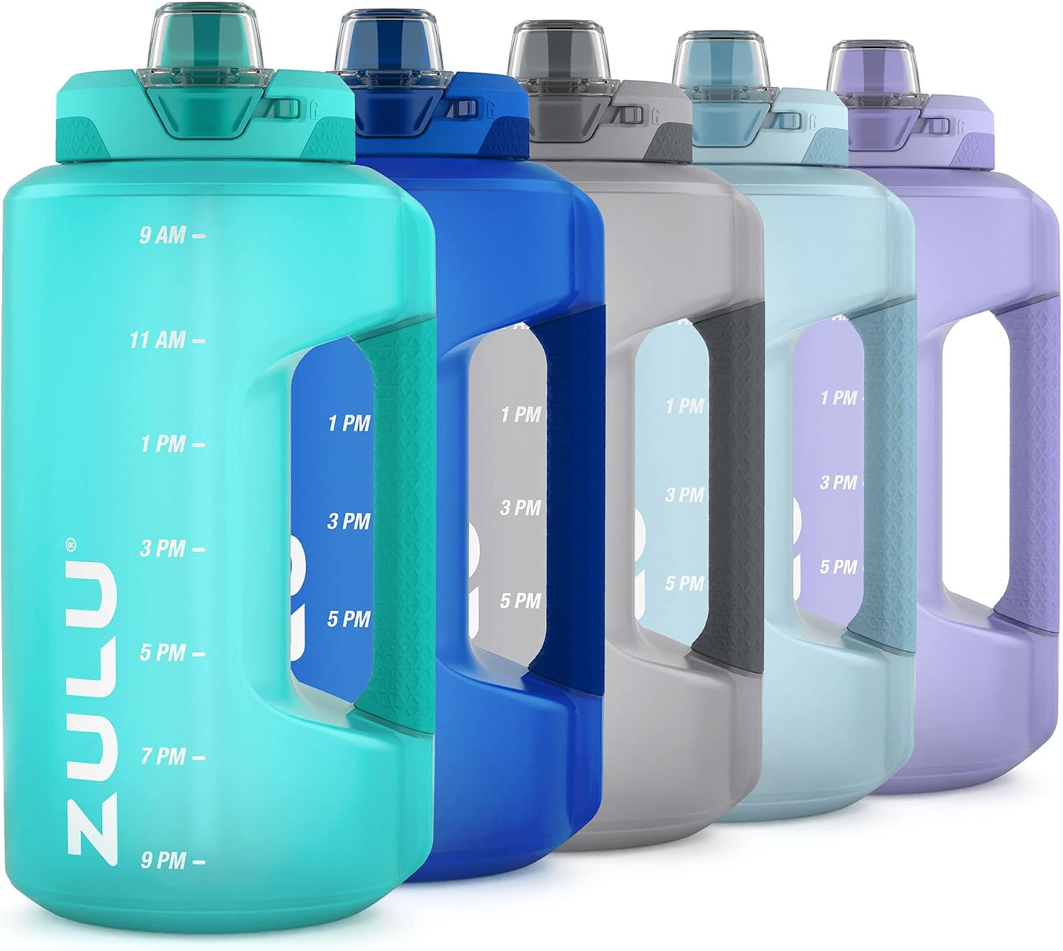 Detalle de Goals Half Gallon Water Bottle with Straw (Hydra 64oz) — Flip Lid, Locking Straw, Dishwasher Safe