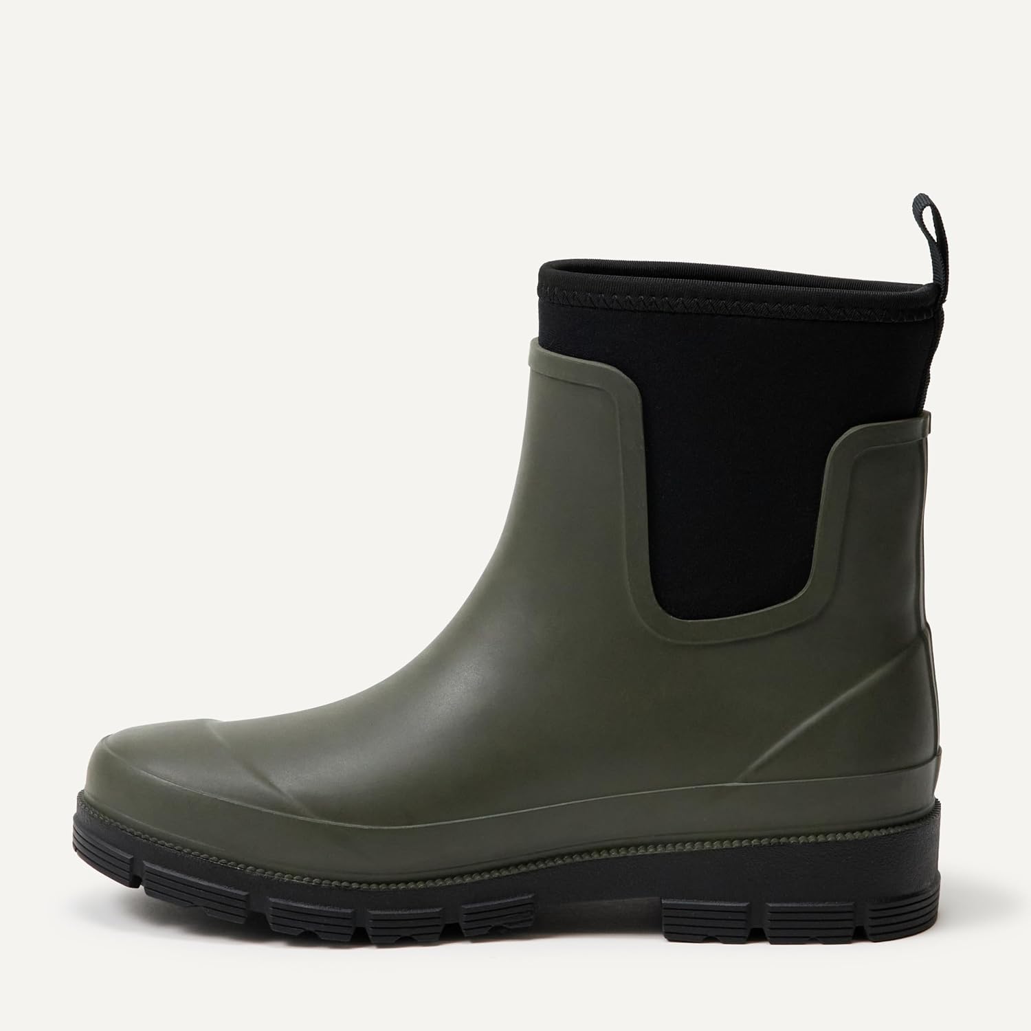 Detalle de Amazon Essentials Damen Wasserdichte Chelsea-Stiefelette – Regenstiefel mit elastischen Einsätzen