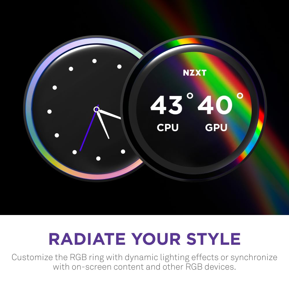 Detalle de NZXT Kraken Elite 360 RGB 2024: High-Performance 360mm AIO with a Vivid 2.72" LCD