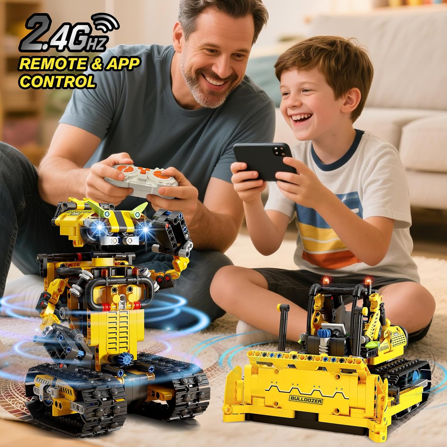 Detalle de HiWEEGO 730 Teile ferngesteuerter Roboter đ€
