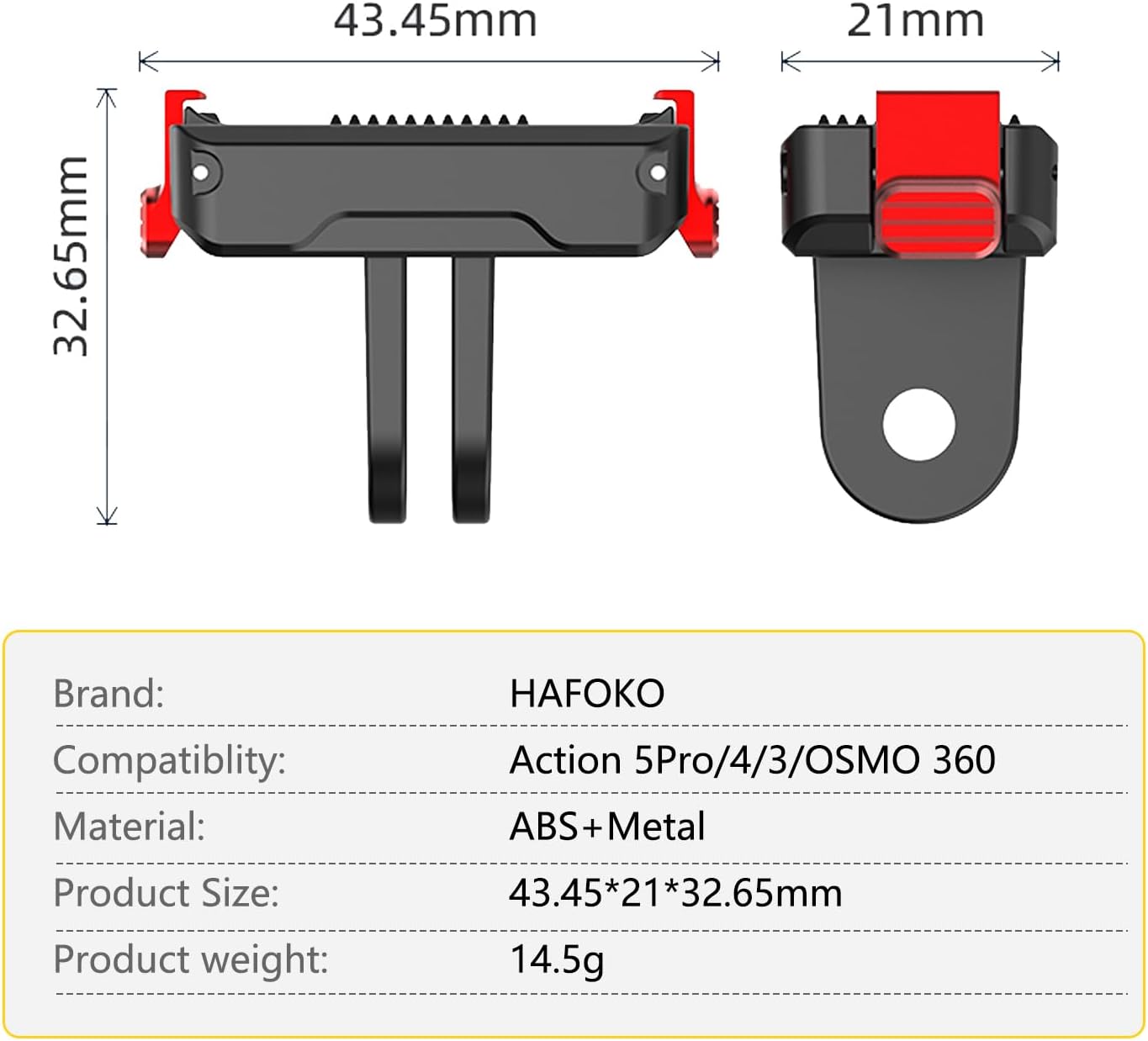 Thumbnail 6 de Osmo Action Quick-Release Adapter Mount for DJI Osmo Action Series
