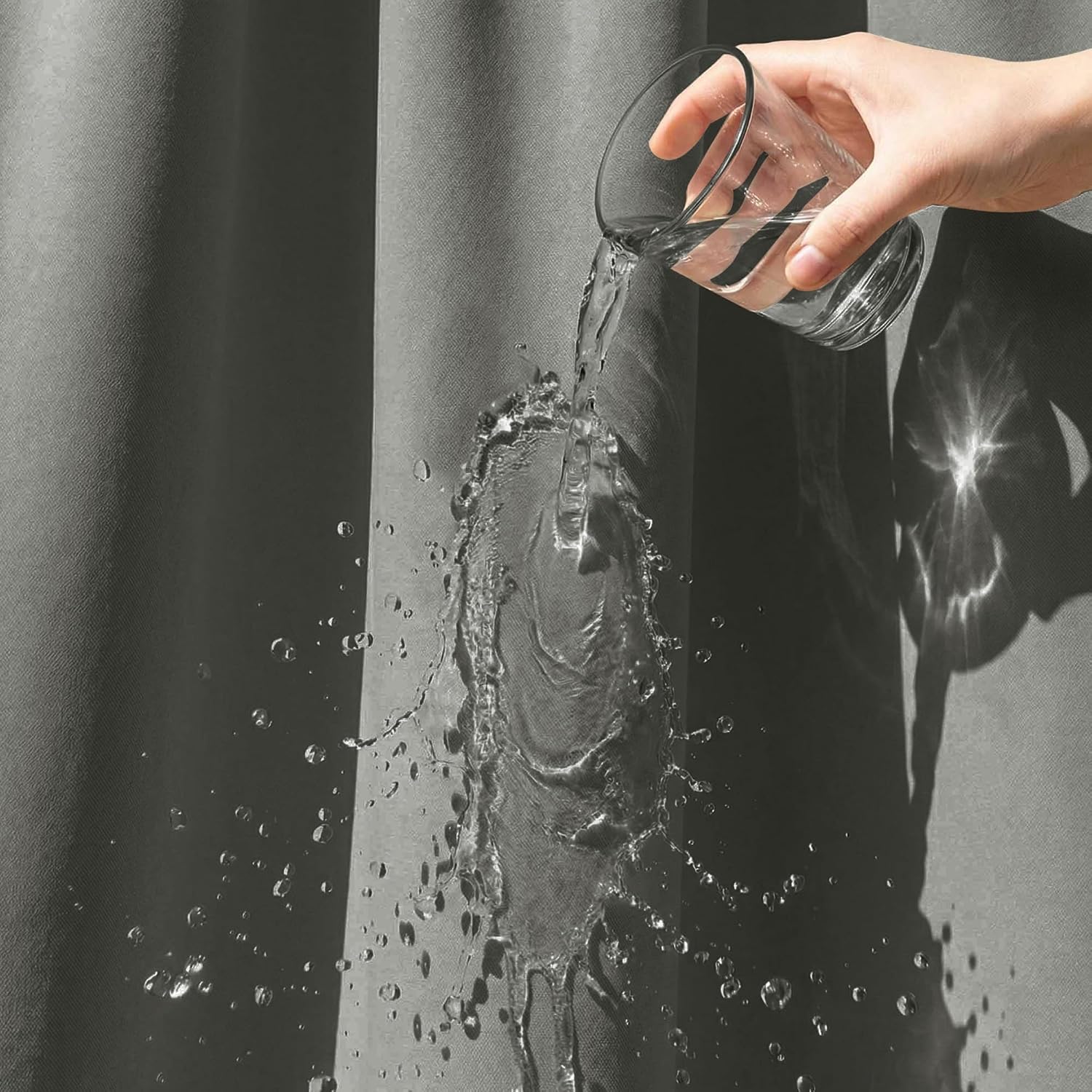 Detalle 2 de StangH Curtains 52 x 84 in Outdoor Thermal Curtains, Grey, 2 Panels