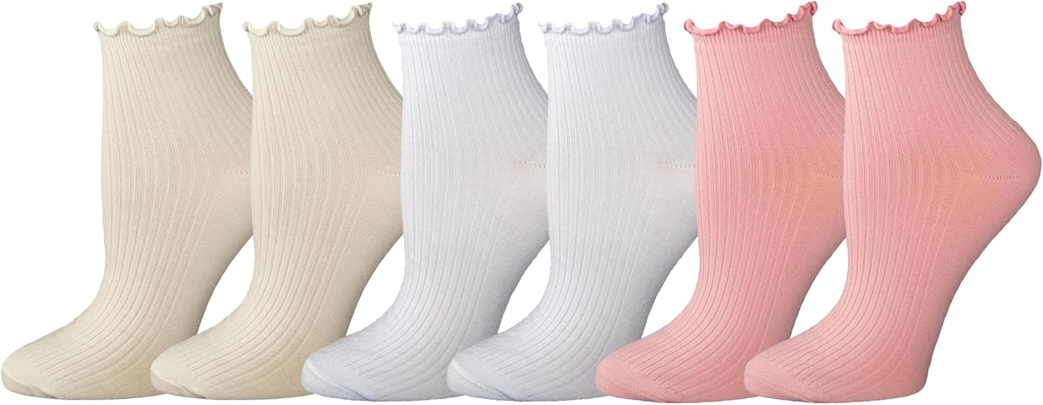 Thumbnail 5 de Amazon Essentials Damen Knöchelsocken mit gekräuseltem Rand – 6 Paar