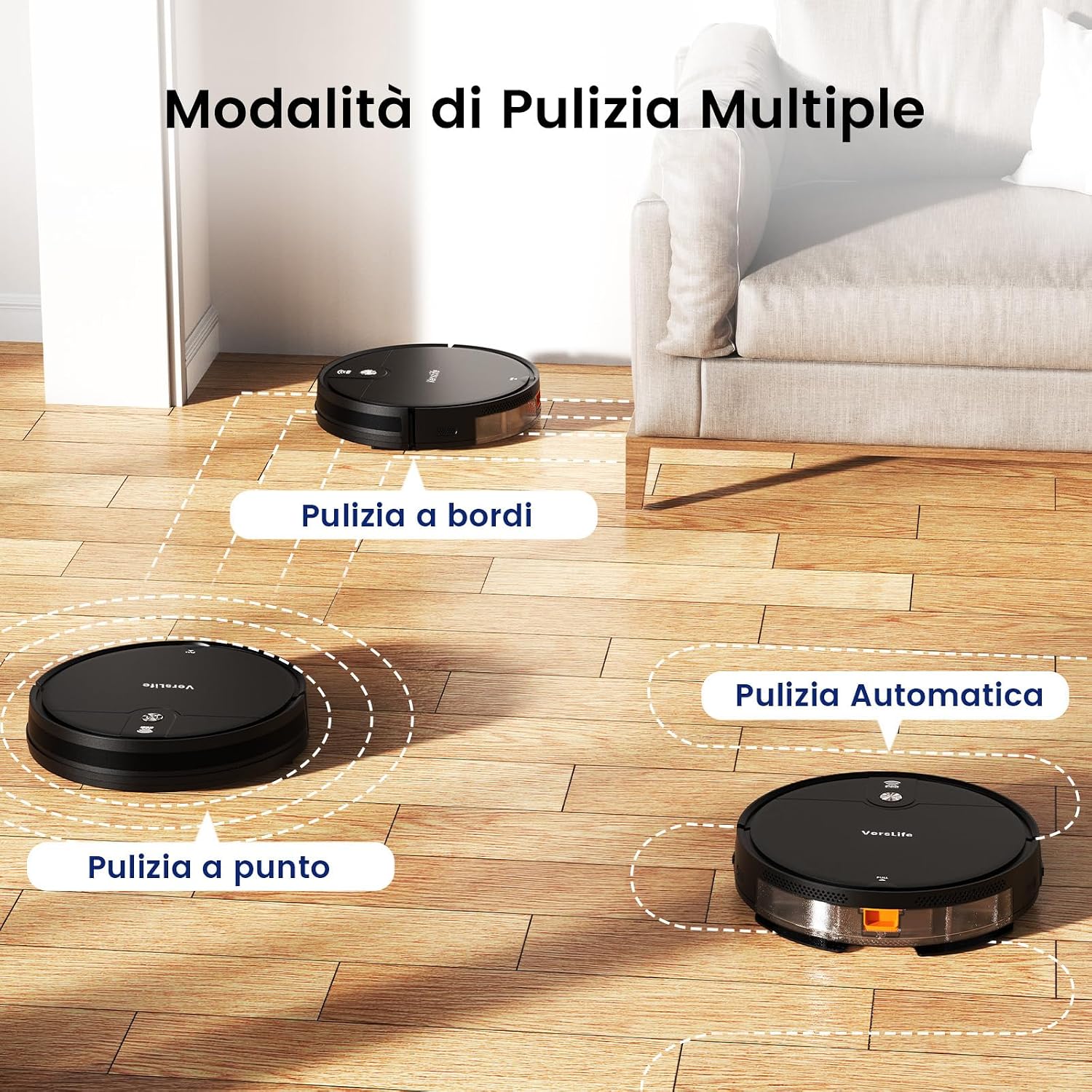 Thumbnail 6 de VersLife L6: Robot Aspirapolvere e Lavapavimenti 2 in 1, autonomia 120 min, 4000Pa, controllo app, Alexa e telecomando