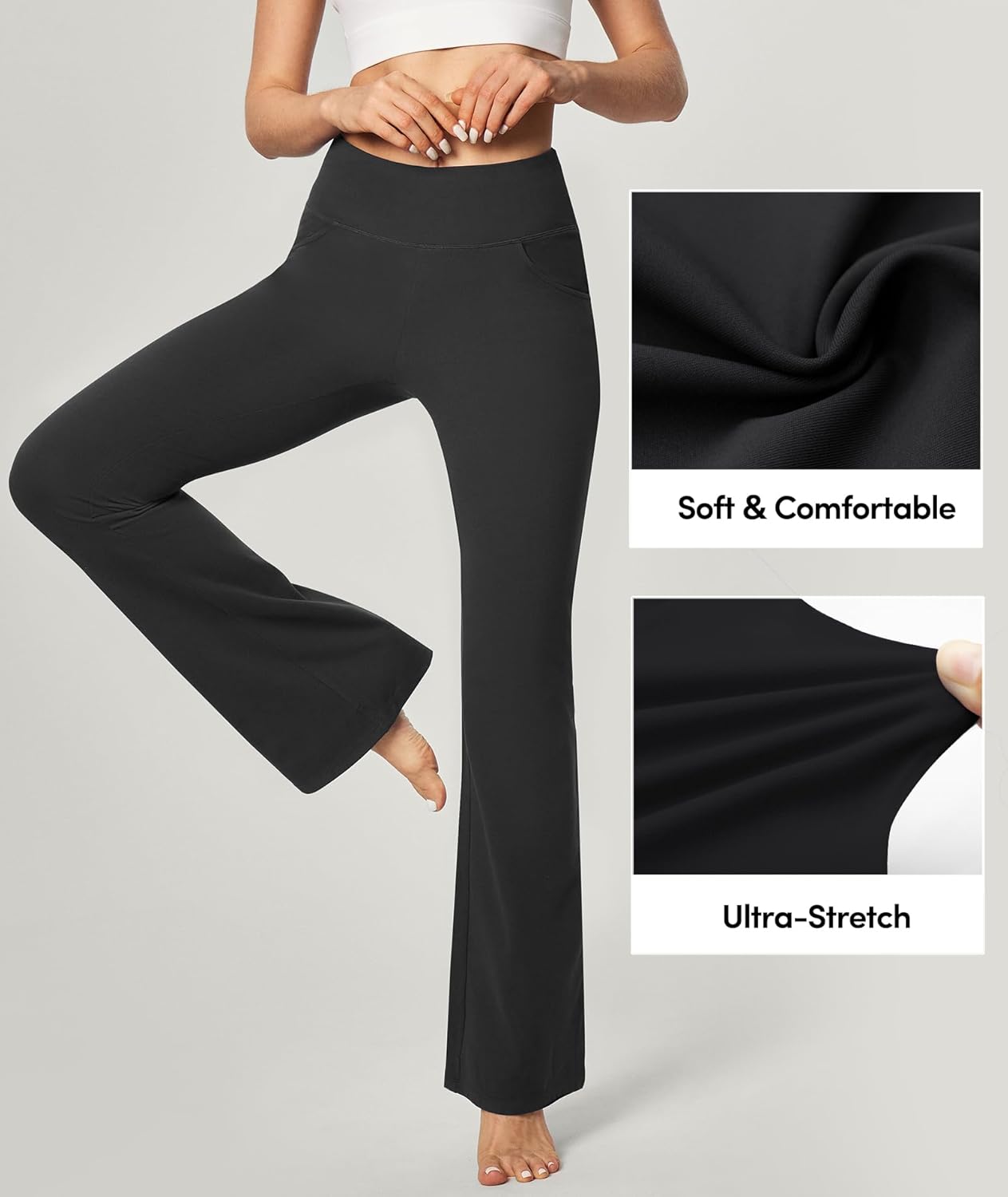 Thumbnail 4 de IUGA Yoga Pants Wide Leg High Waist 4 Pockets