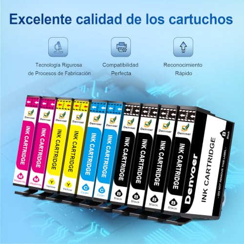 Thumbnail 4 de Denvoer Cartucho de Tinta 604XL Compatible para Epson XP-2200/XP-3200 | Pack 10