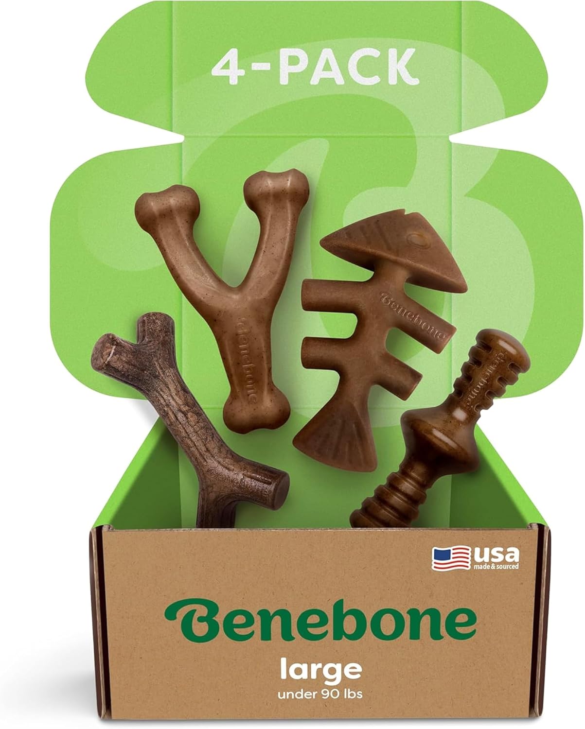 Benebone Scatola regalo per cani masticatori aggressivi – set indistruttibile con ossa oscillanti e sapori reali
