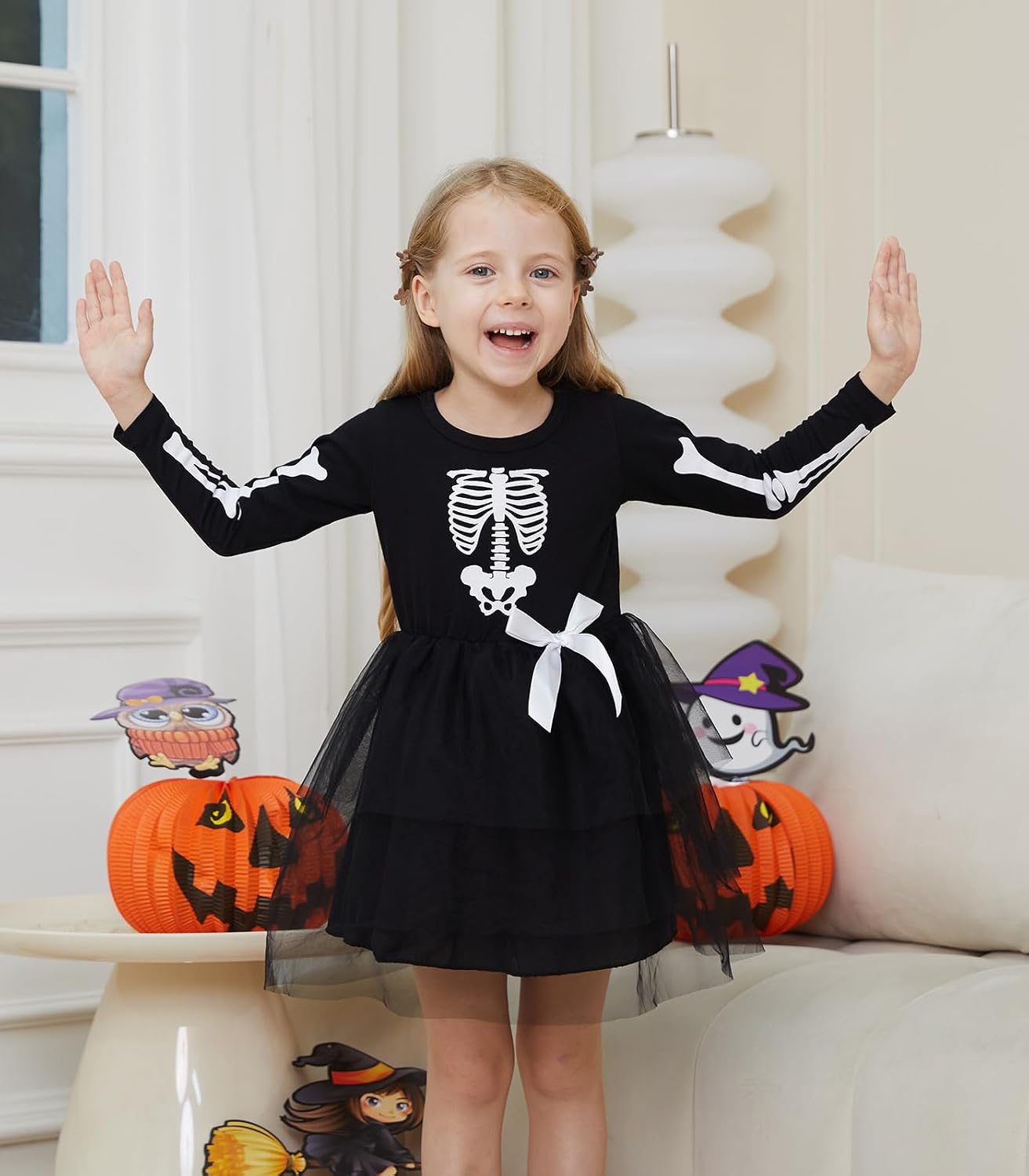 Detalle de Vieille Toddler Halloween Tulle Dress, 2–6 Years