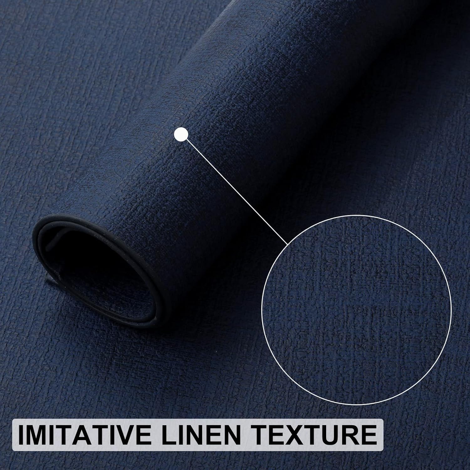 Detalle de homing Faux Leather Heat Resistant Placemats (6-Pack) – Waterproof, Wipeable Dining Mats in Dark Navy Blue