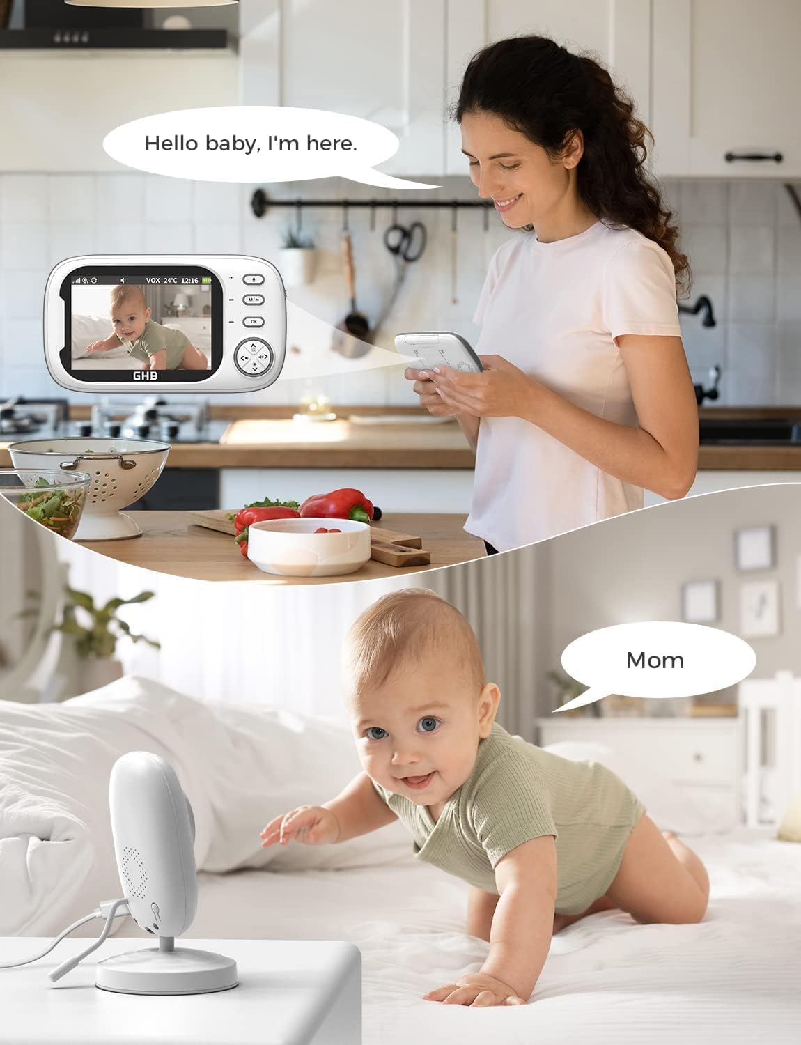 Thumbnail 3 de GHB Baby Monitor 3.5-inch video monitor