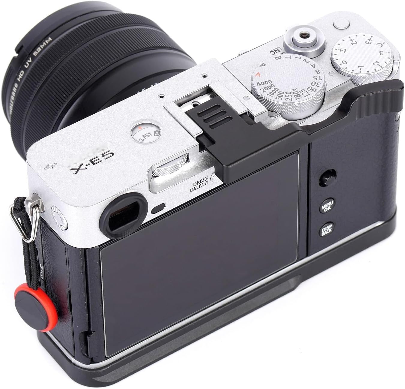 Detalle 1 de YUULNMOP Aluminum Hot Shoe Thumb Rest for Fujifilm X-E5, Black, Anti-Slip