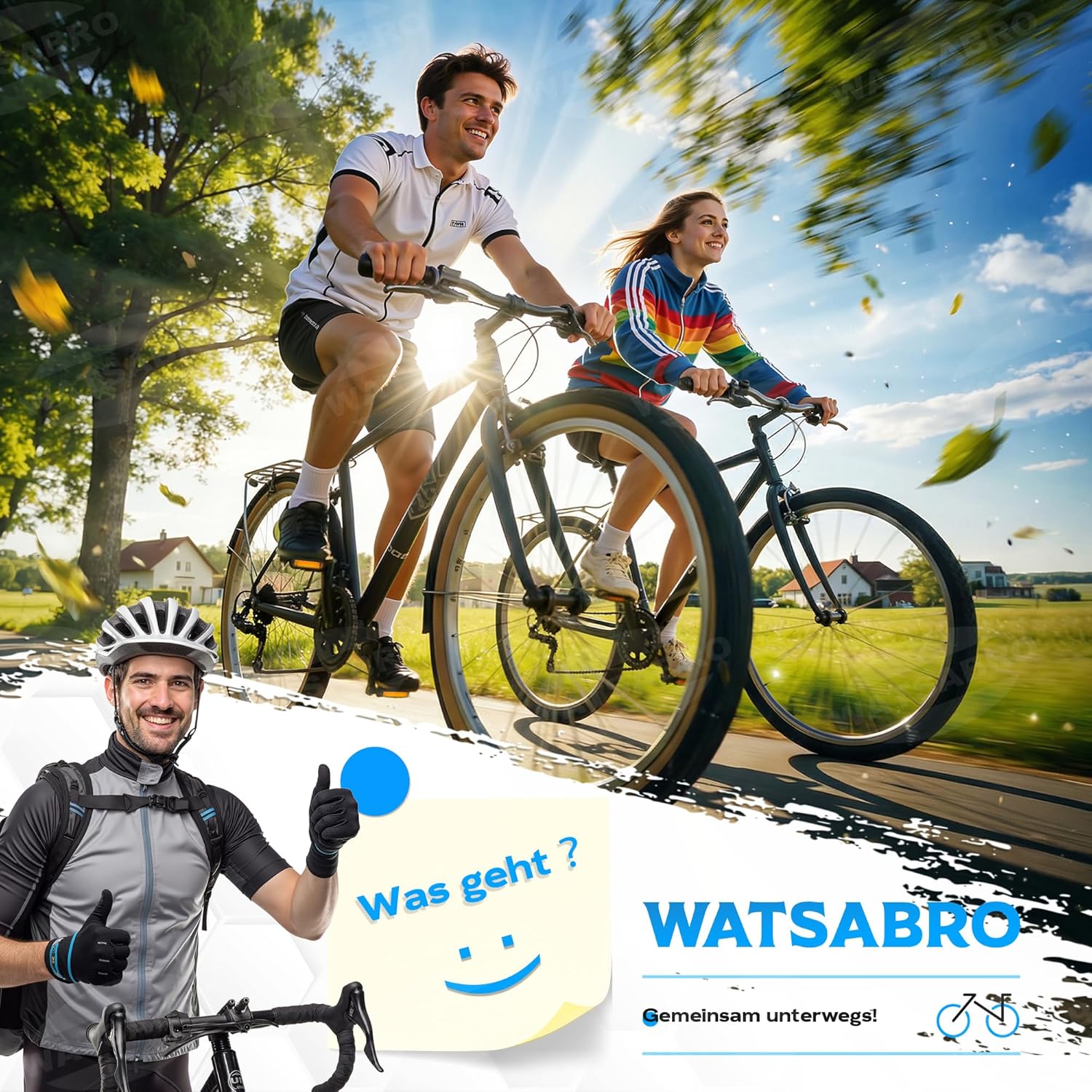 Thumbnail 6 de WATSABRO Fahrradpedale mit StVZO-Reflektorstreifen, rutschfeste 9/16-Zoll-MTB-/Trekking-/Gravel-Pedale mit Doppel-DU-Lager