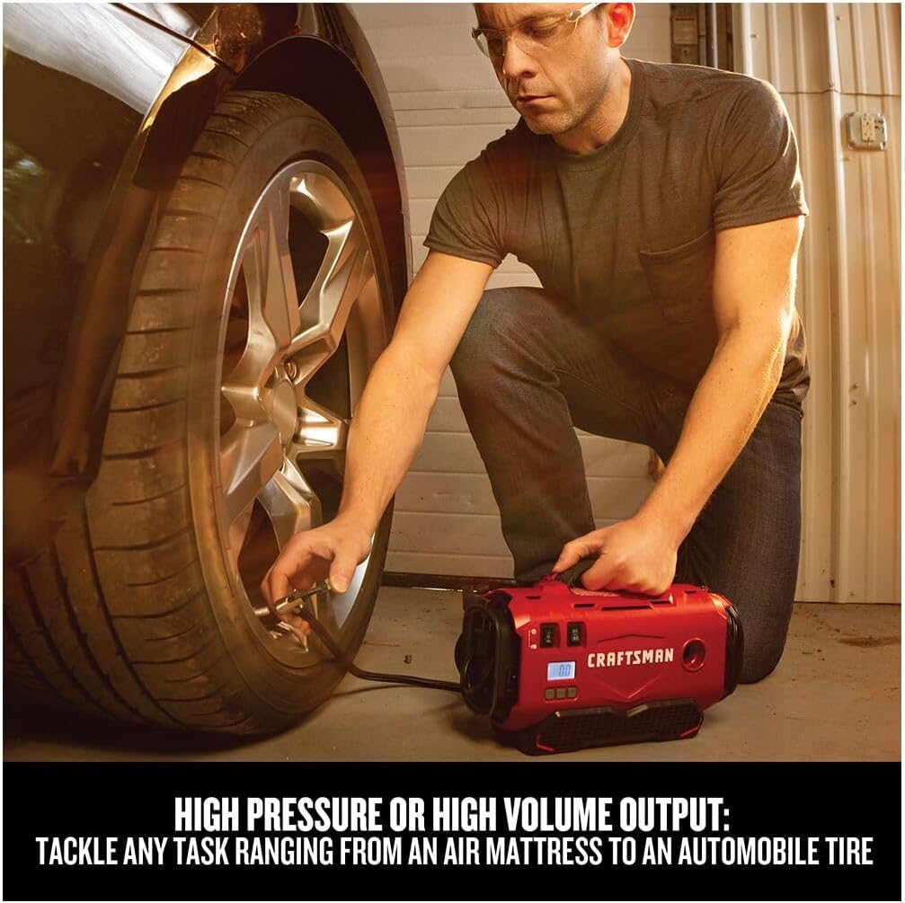 Thumbnail 5 de Craftsman V20 Tire Inflator Portable Air Compressor (CMCE520B) with 3 Power Modes
