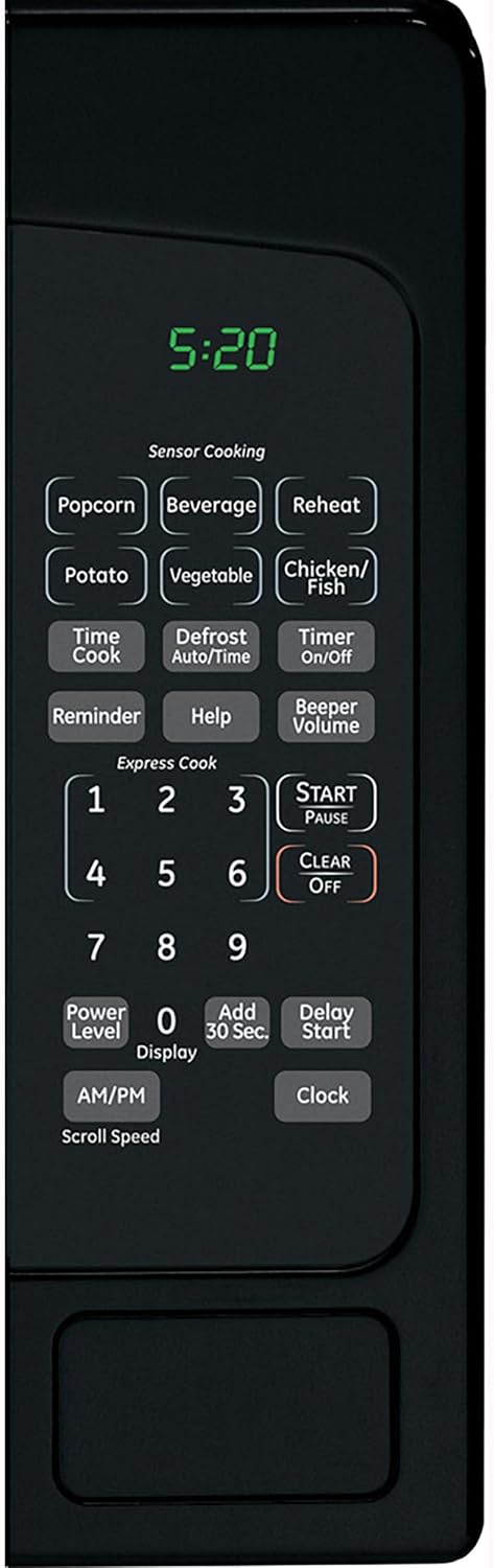 Detalle de GE Countertop Microwave Oven — 1200-Watt, 2.0 Cu Ft, Black