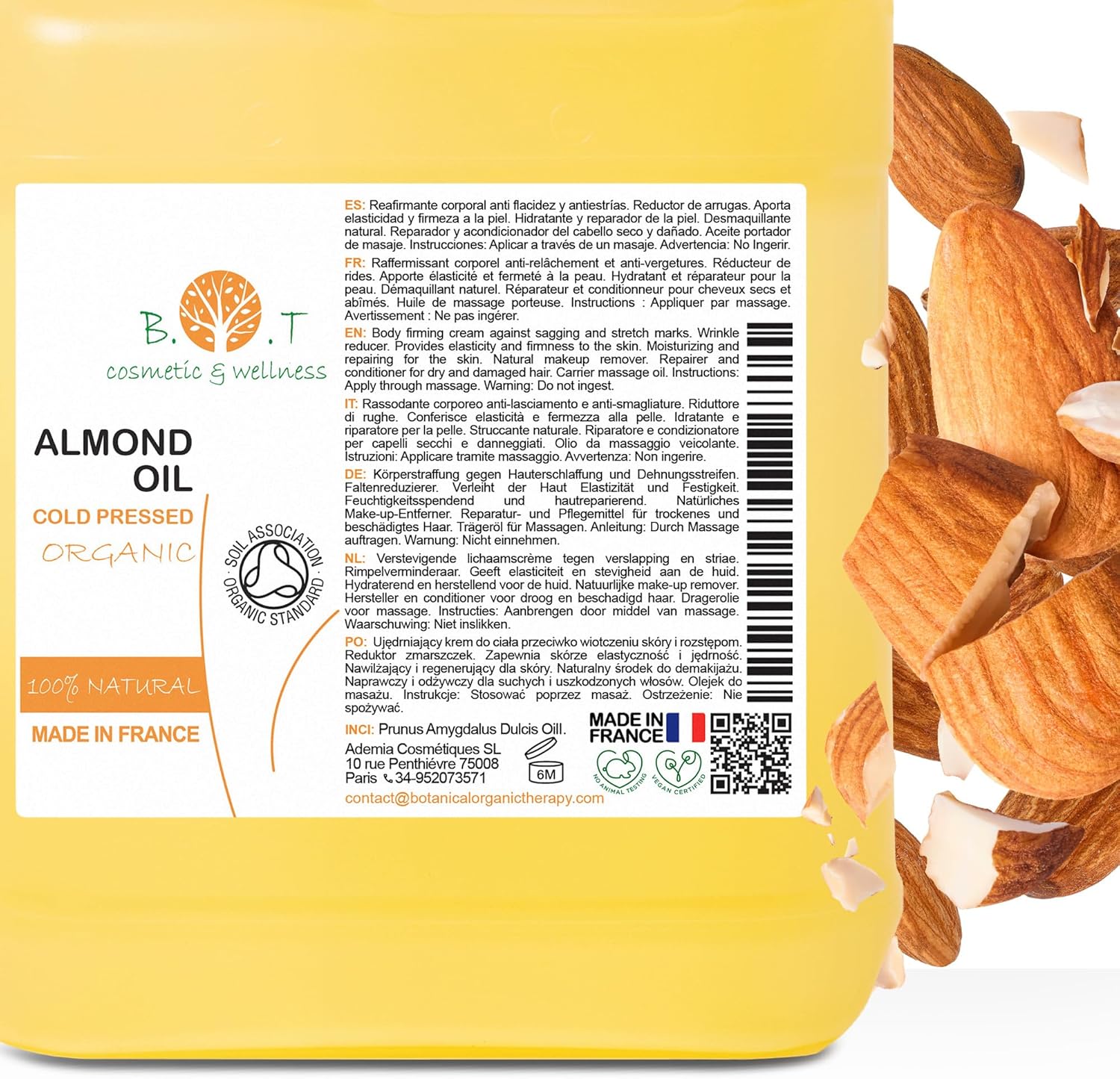 Detalle 2 de Olio di Mandorle Biologico 1000 ml