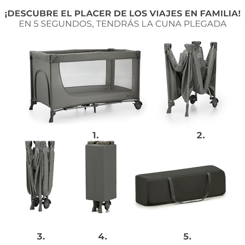 Detalle de Kinderkraft Joy 2: Cuna de viaje 3 en 1 para bebé y niño (hasta 25 kg)