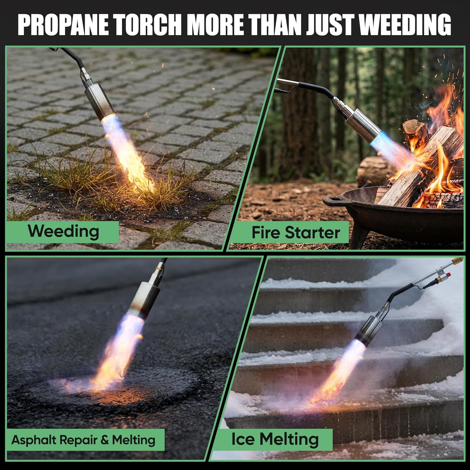 Detalle 2 de IgnitChef Weed Torch, 340,000 BTU, 12.5 ft Hose, Piezo Igniter