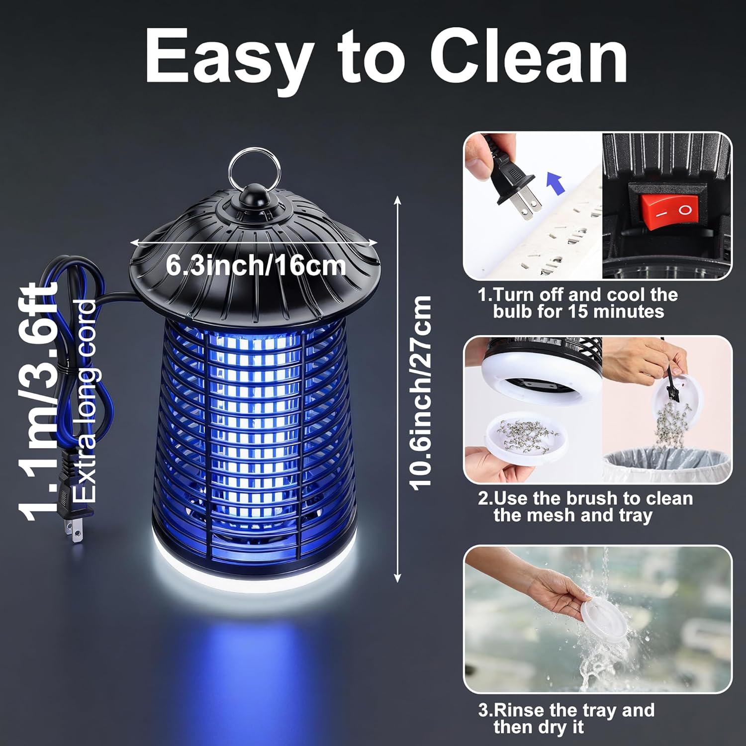 Thumbnail 1 de Bug Zapper Outdoor/Indoor: 4200V High Powered Waterproof Mosquito Killer