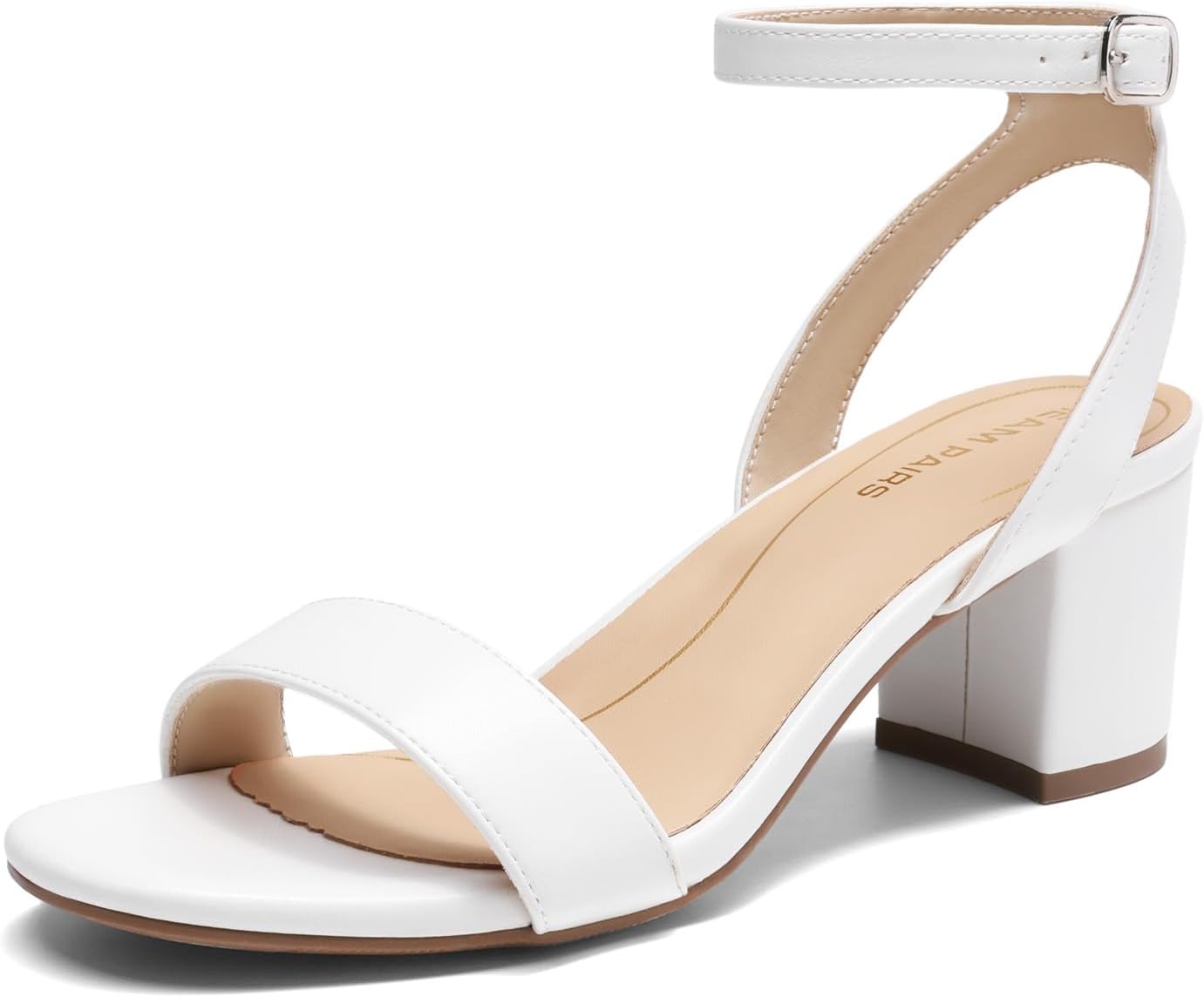 Detalle de DREAM PAIRS Open Toe Ankle Strap Low Block Heels Sandals