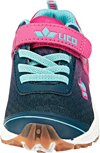 Detalle de Lico BARNEY VS Hallenschuhe für Kinder – Marine/Pink/Türkis, Größe 39 EU