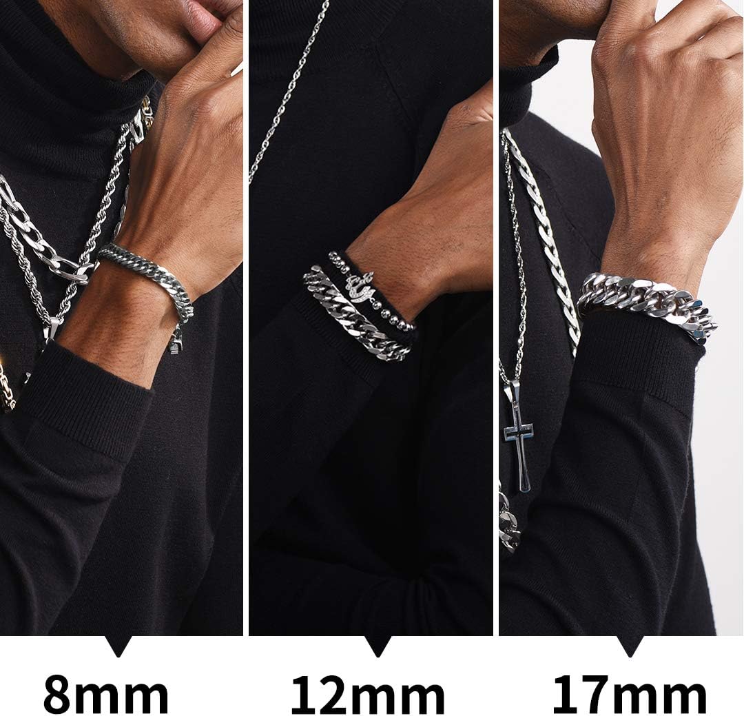 Detalle de ChainsHouse Bracelet Acier 12 mm 21 cm