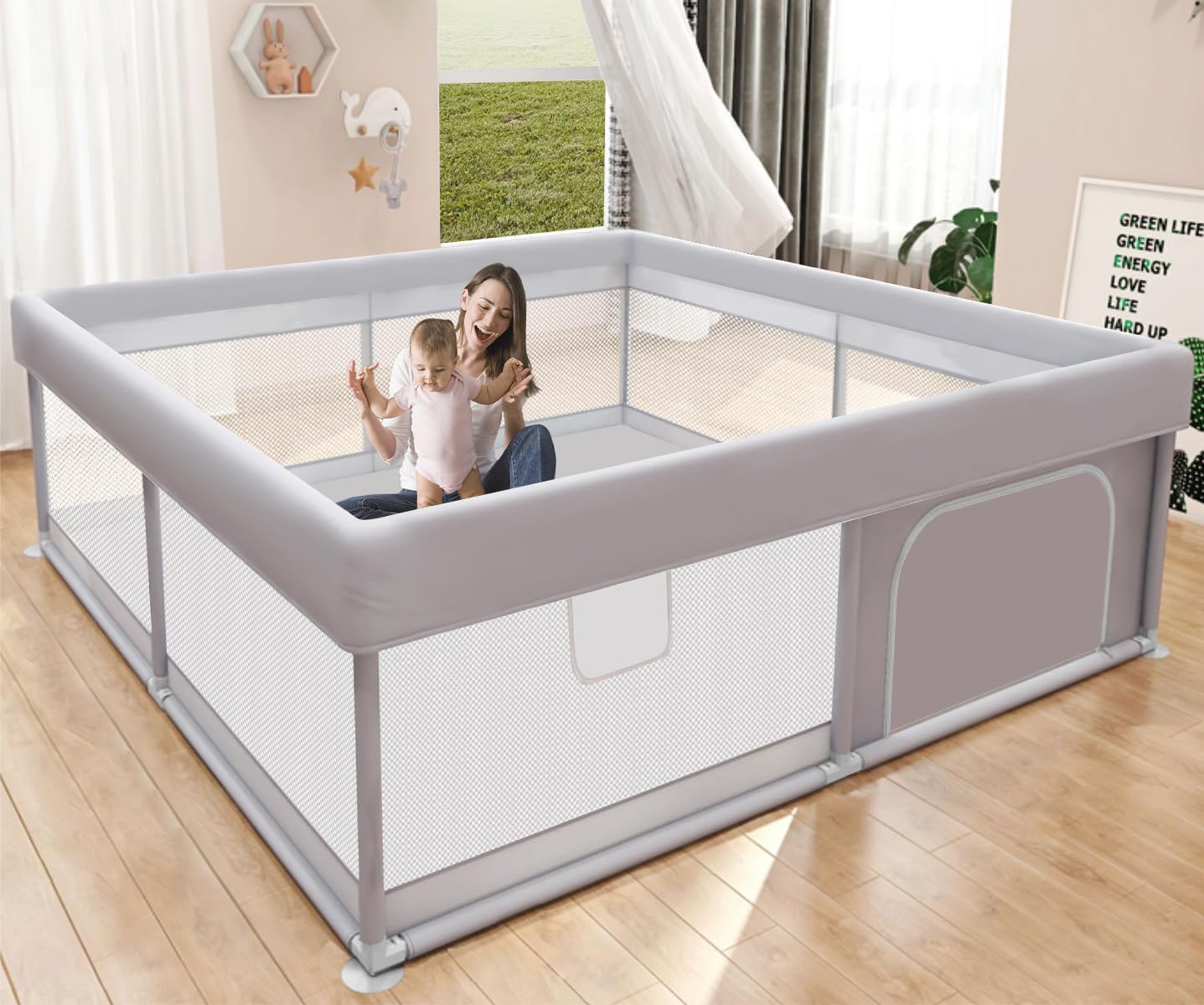 Detalle de Hiaksedt Baby Playpen 50x50 Inch