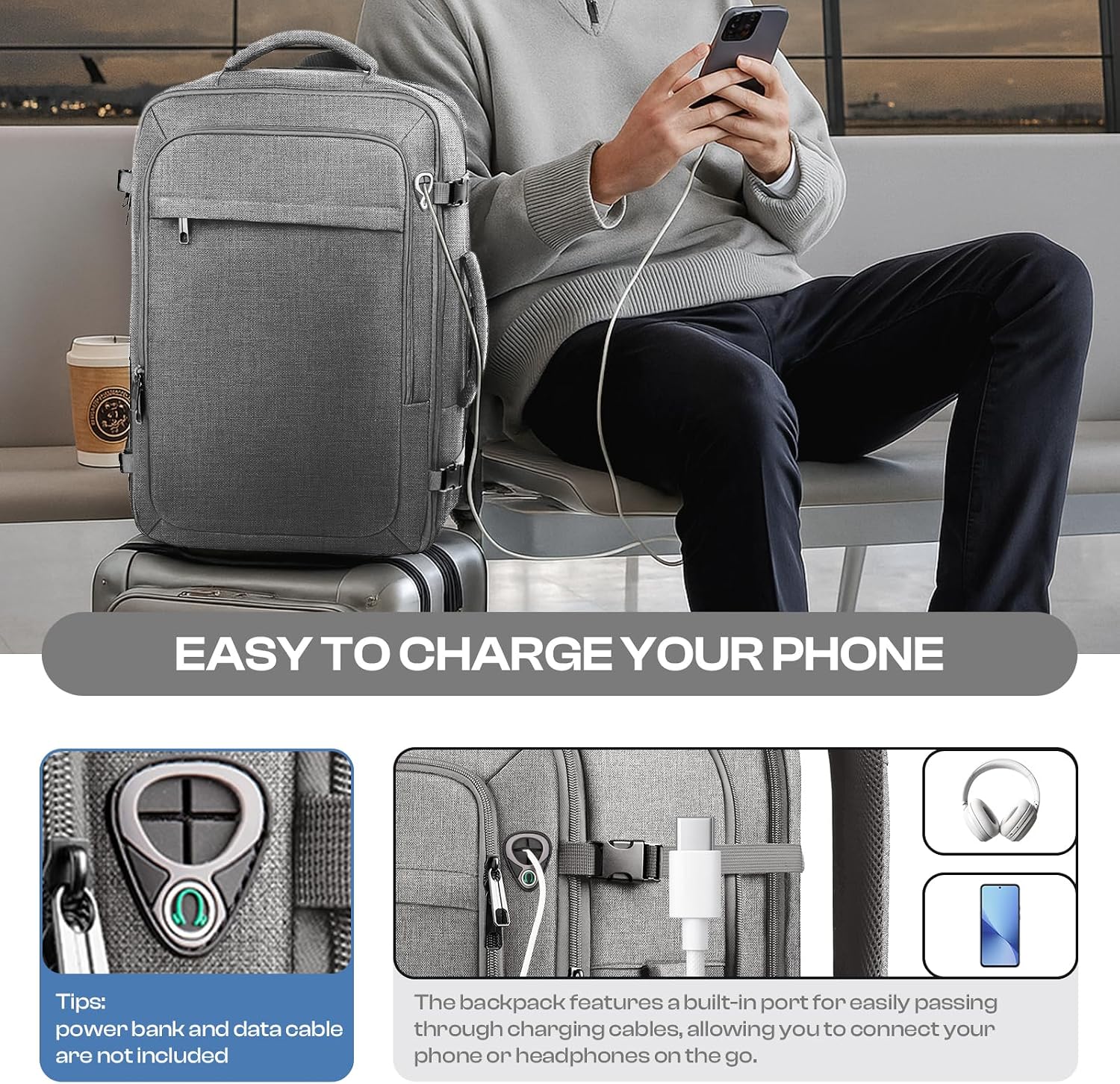 Detalle 2 de Sirmaeed Travel Backpack 50L