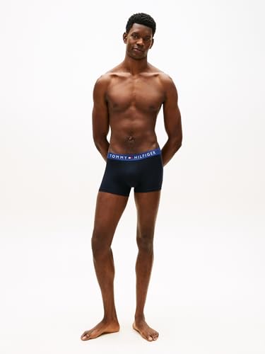 Thumbnail 4 de Tommy Hilfiger 3P Trunk WB UM0UM03908 – Boxer pour Homme Gris (Blu JN/WDG Blu/Blu Spl), Taille M