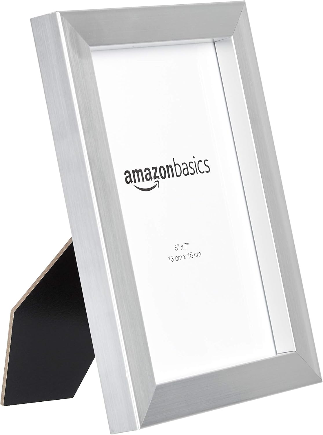 Detalle de Amazon Basics Rectangular Photo Frame, Nickel, 2-Pack – 13 x 18 cm