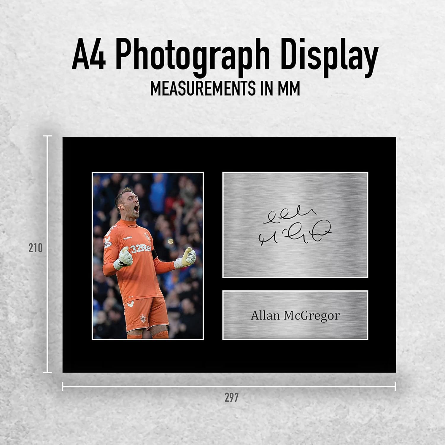 Thumbnail 1 de HWC Trading A4 Allan McGregor Rangers signed autograph picture (printed display) for football fans