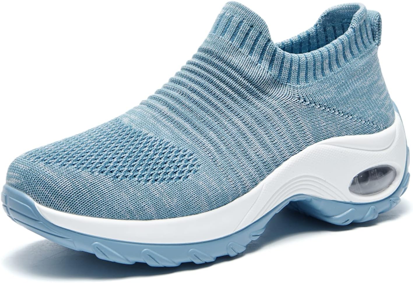 Imagen de Slow Man Women’s Walking Shoes Sock Sneakers (Mesh Slip-On Air Cushion) Platform Loafers en OfertitasTOP