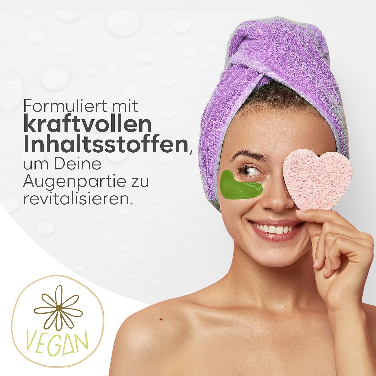 Detalle de BLOOMORA Gemischte Augenpads – 30 Paare mit Niacinamid & Hyaluron