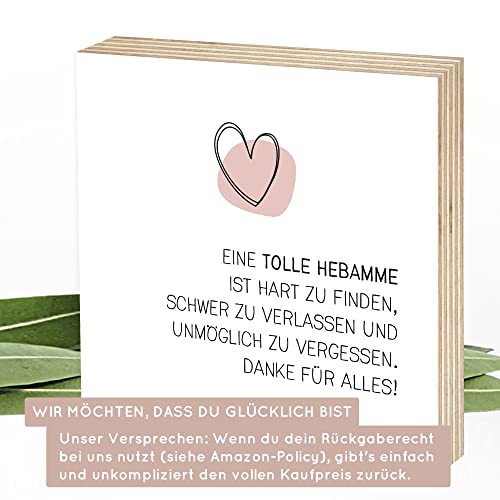 Thumbnail 8 de Wunderpixel Holzbild Tolle Hebamme – Danke für Alles, 15x15x2 cm