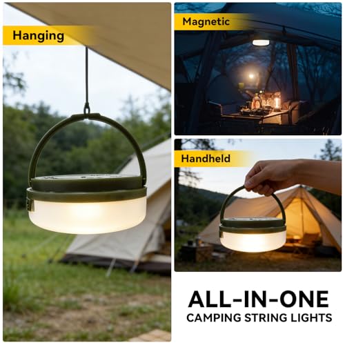 Thumbnail 6 de Nacvo Camping String Lights 10M/100LED with USB Rechargeable Fairy Lights