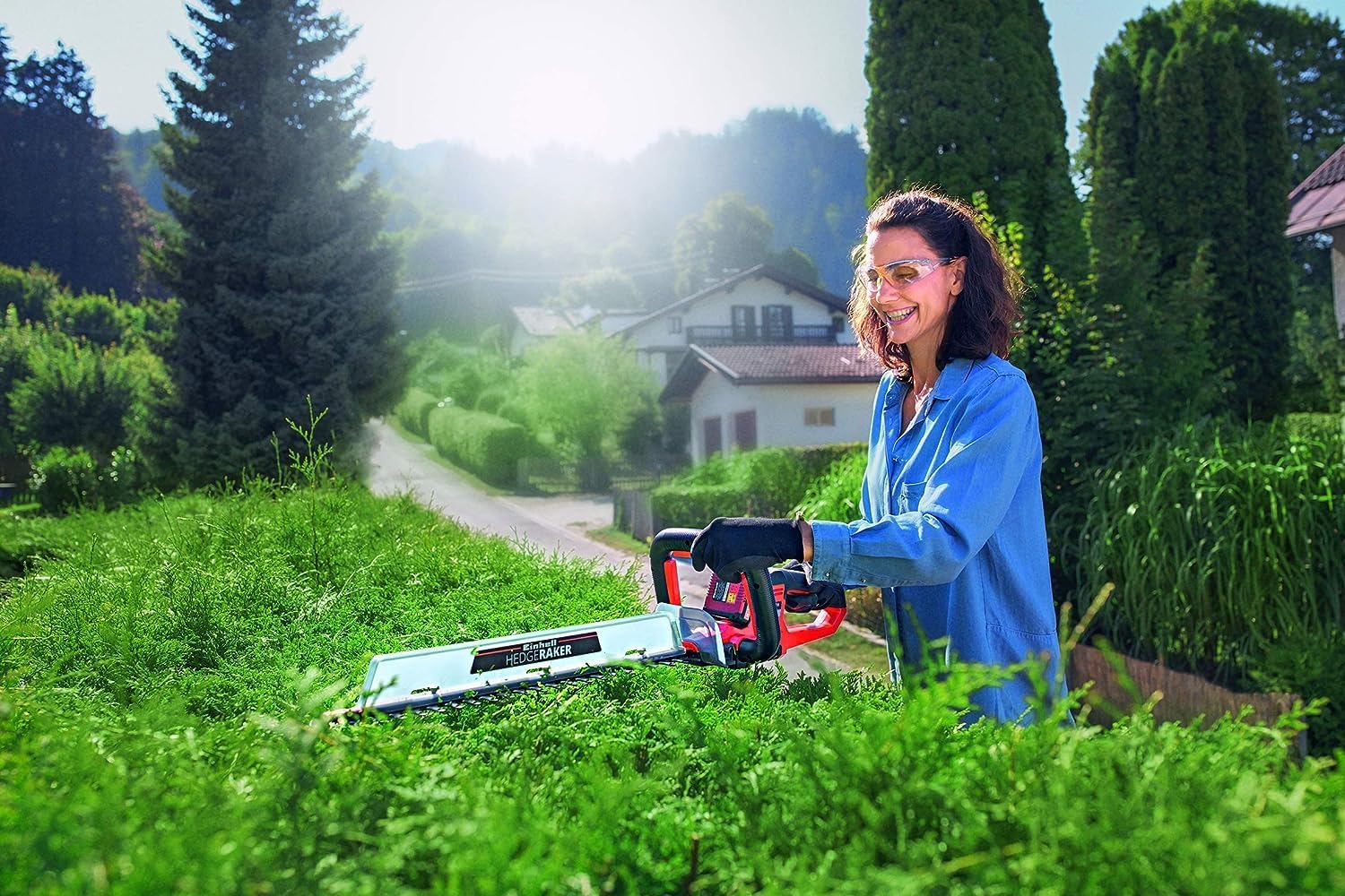 Detalle de Einhell ARCURRA Cortasetos BaterÃa 18V 🌿 Eficiente y Ligero