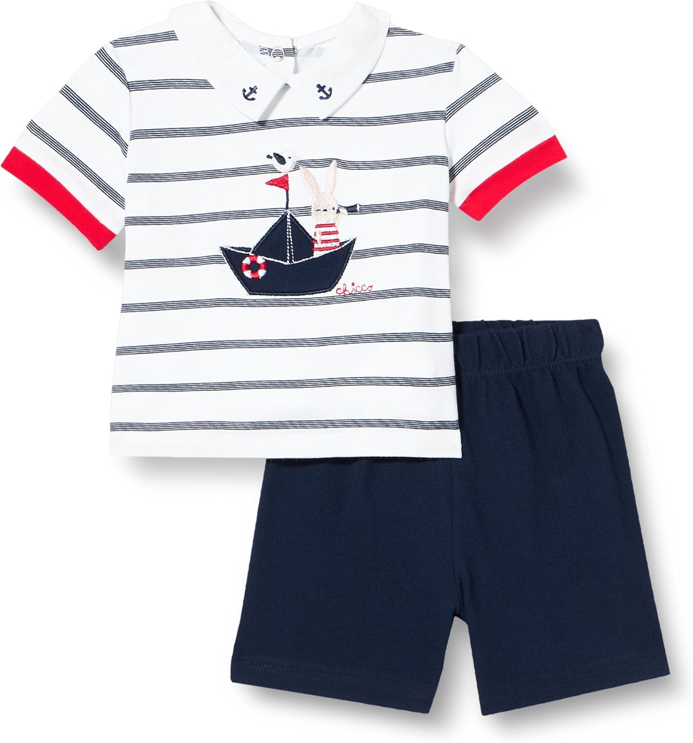Thumbnail 6 de Ensemble bébé Chicco avec T-shirt et Short Élégants – coton, ouverture dos et motif raton laveur