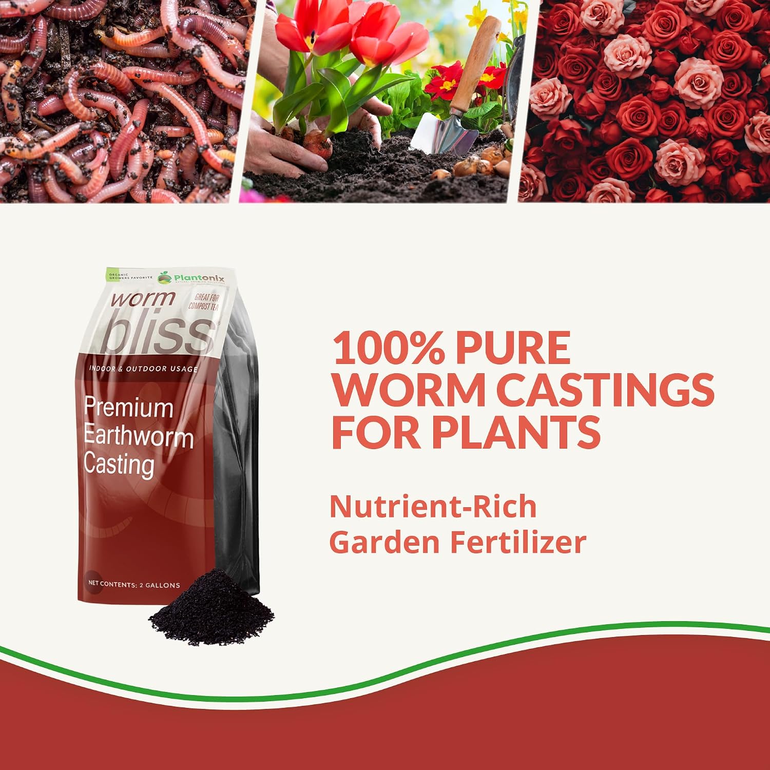 Thumbnail 1 de Plantonix Worm Bliss Organic Worm Castings, OMRI-Listed, 8 Qts
