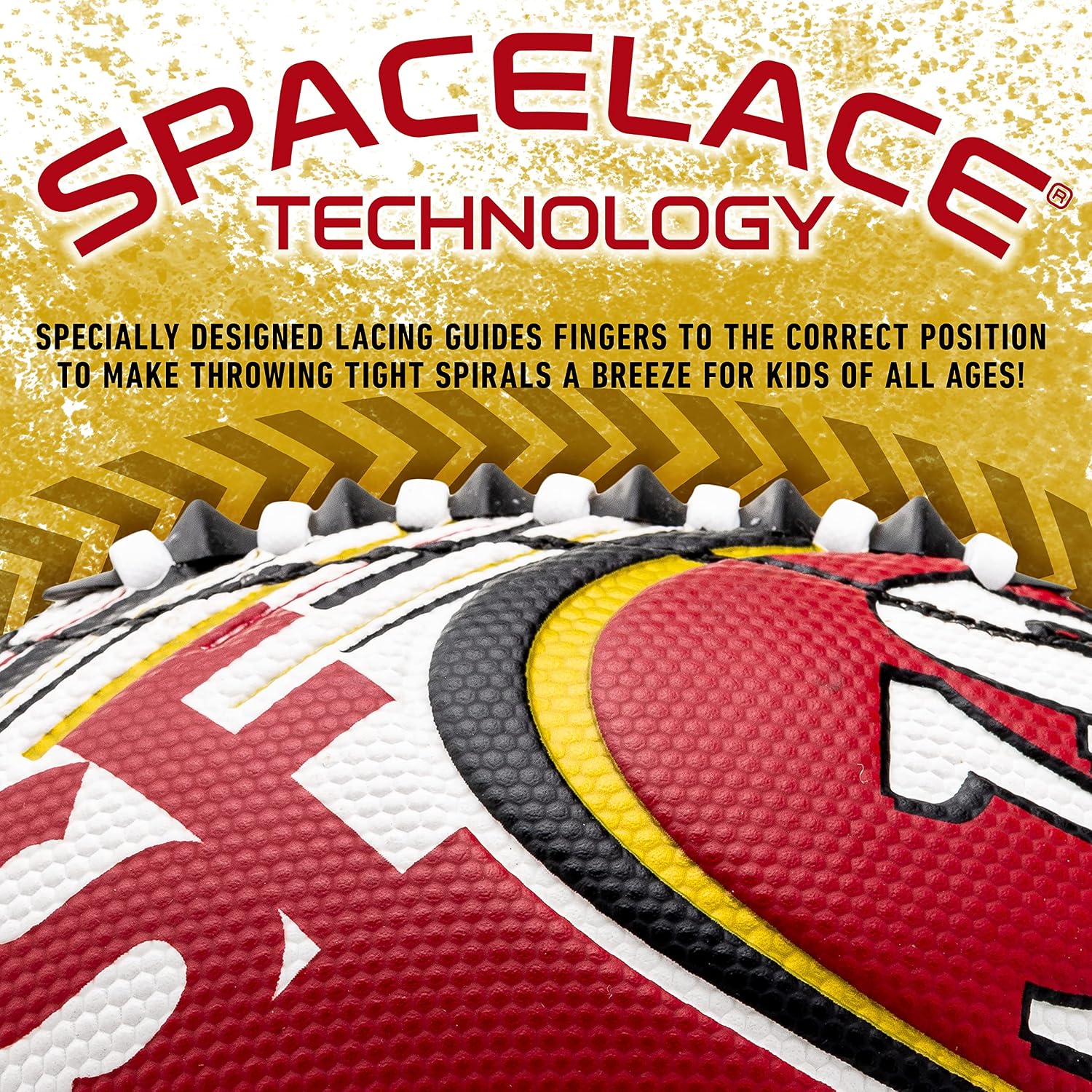 Detalle 2 de Franklin Sports 70152F12Z 49ers Mini Football, 8.5-Inch Soft Foam