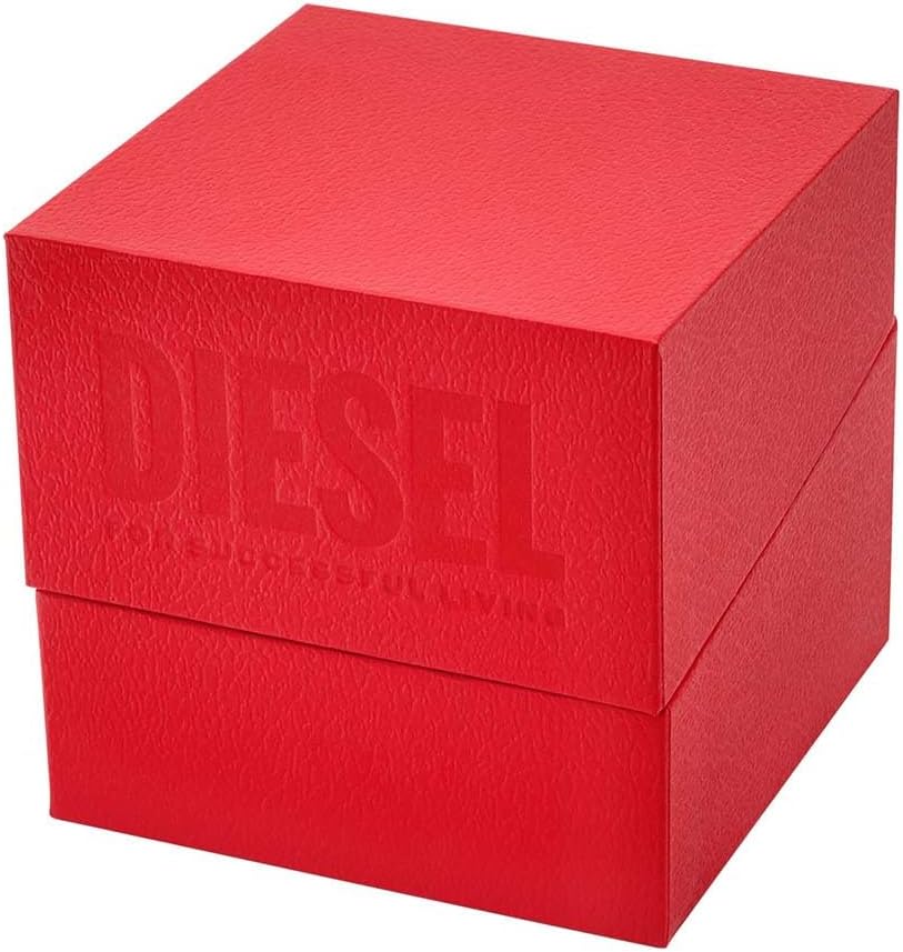 Detalle de Diesel Griffed Watch for Men — Édition robuste au chronographe et bracelet rouge