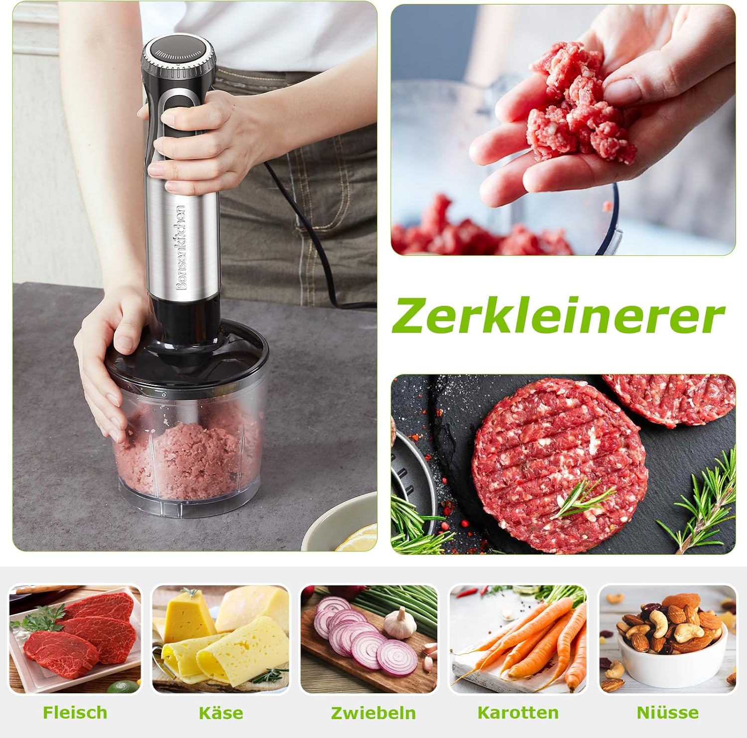 Thumbnail 4 de Bonsenkitchen HB3203 1000W Stabmixer 🥣