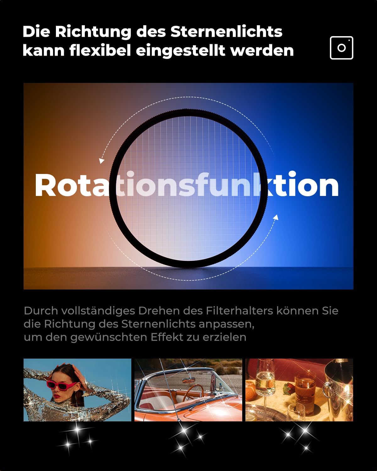 Thumbnail 6 de K&F CONCEPT 67mm Sternfilter 3er-Set