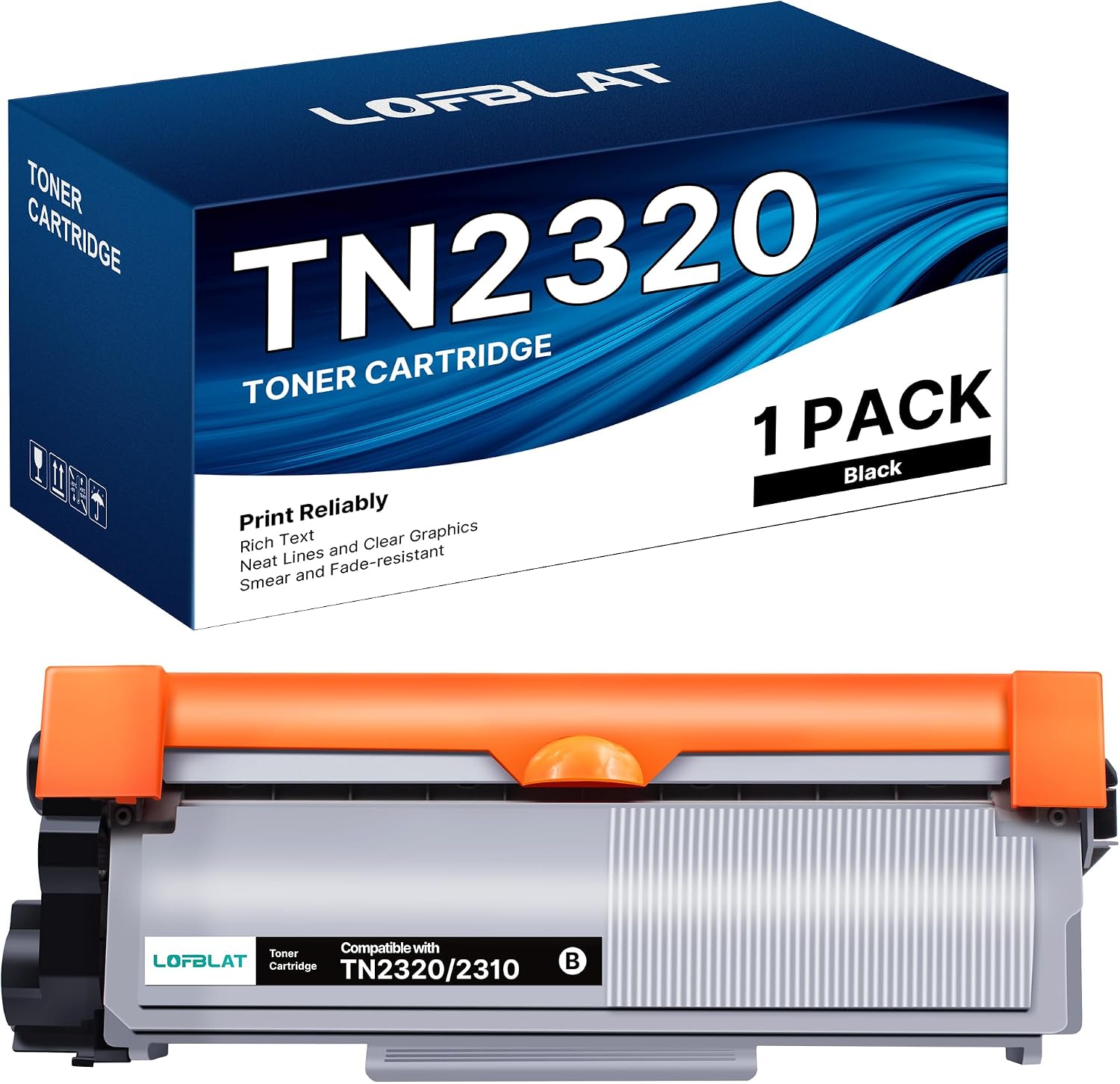 Detalle de LOFBLAT TN2320 Schwarz Toner für Brother
