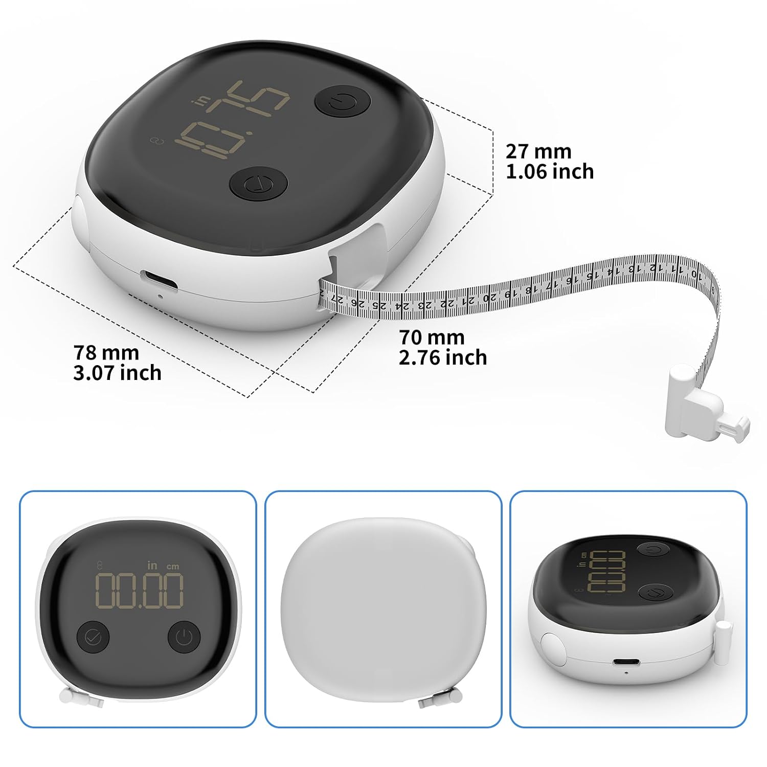 Detalle 2 de Healthkeep Cinta Métrica Inteligente 1,5 m 📏