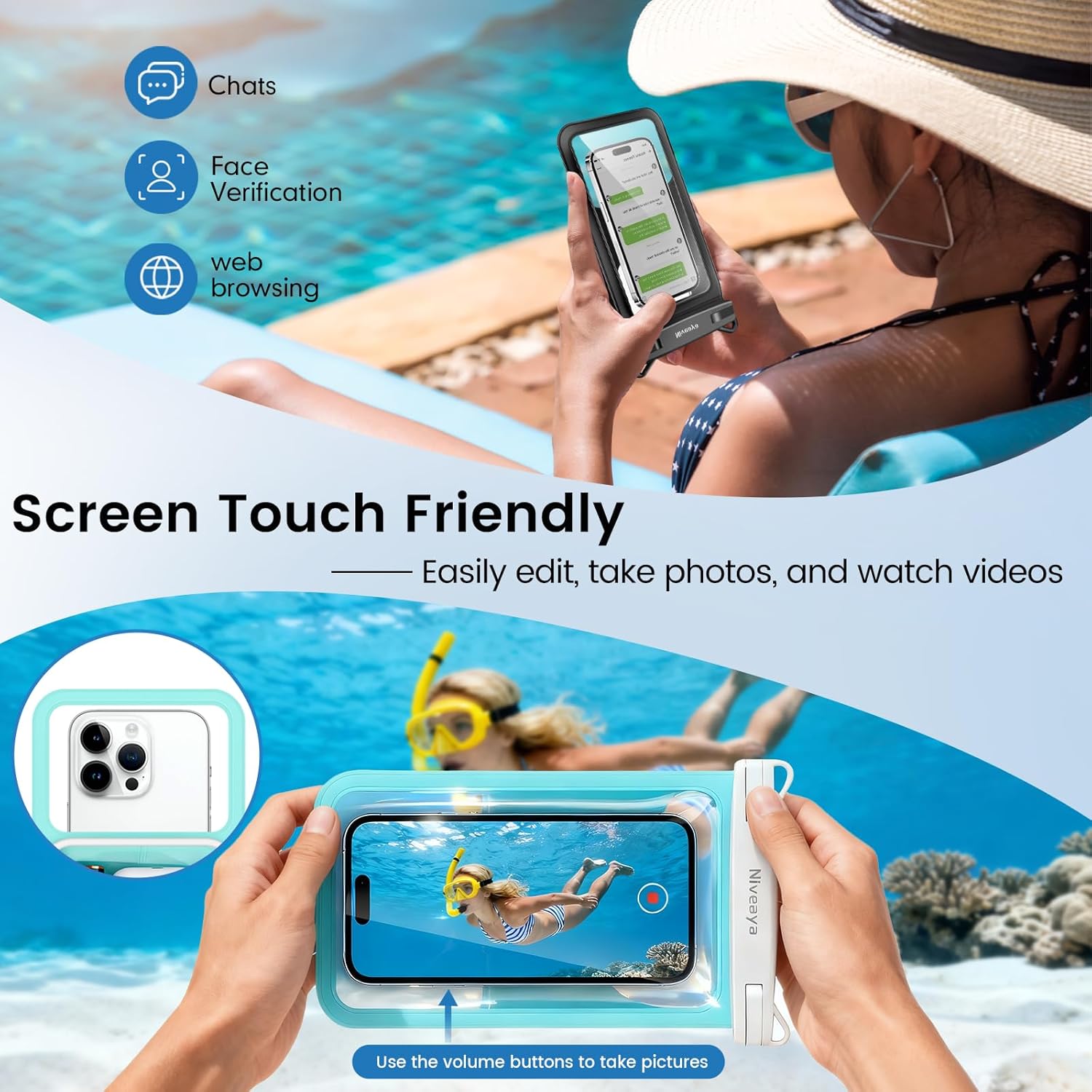 Thumbnail 6 de Waterproof Phone Pouch IPX8, 2 Pack