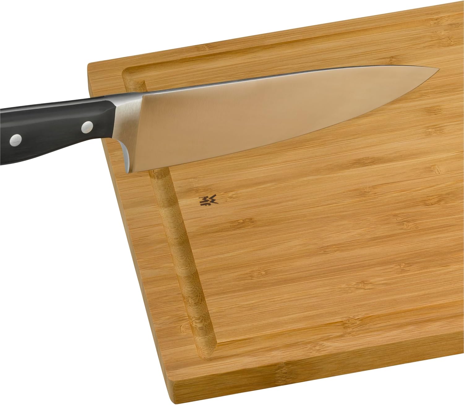 Detalle 2 de WMF Schneidebrett aus Bambus natur, 38 x 25 x 1,9 cm – rechteckiges Holzbrett mit Saftrille