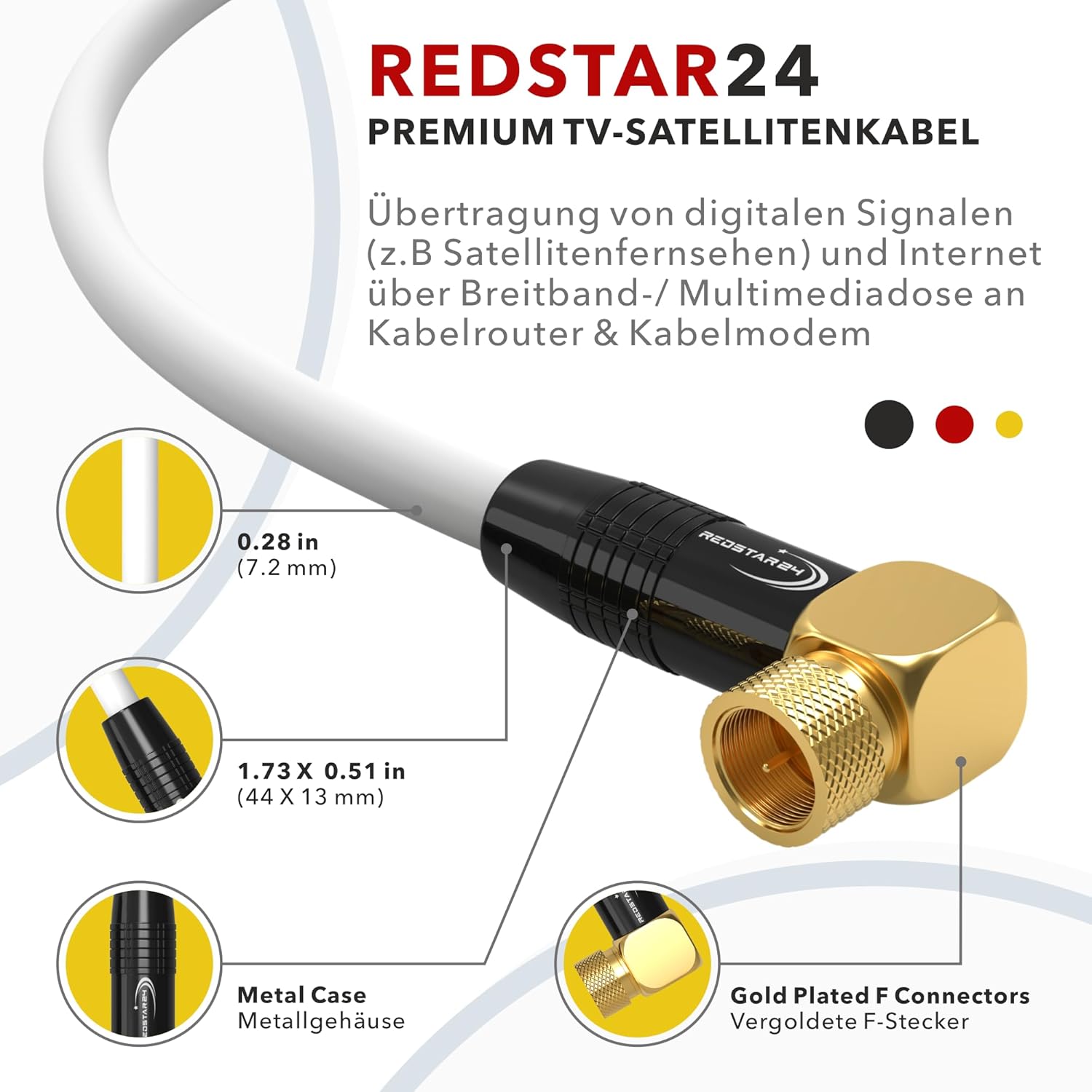 Thumbnail 1 de RedStar24 SAT Kabel 5 m Koaxial