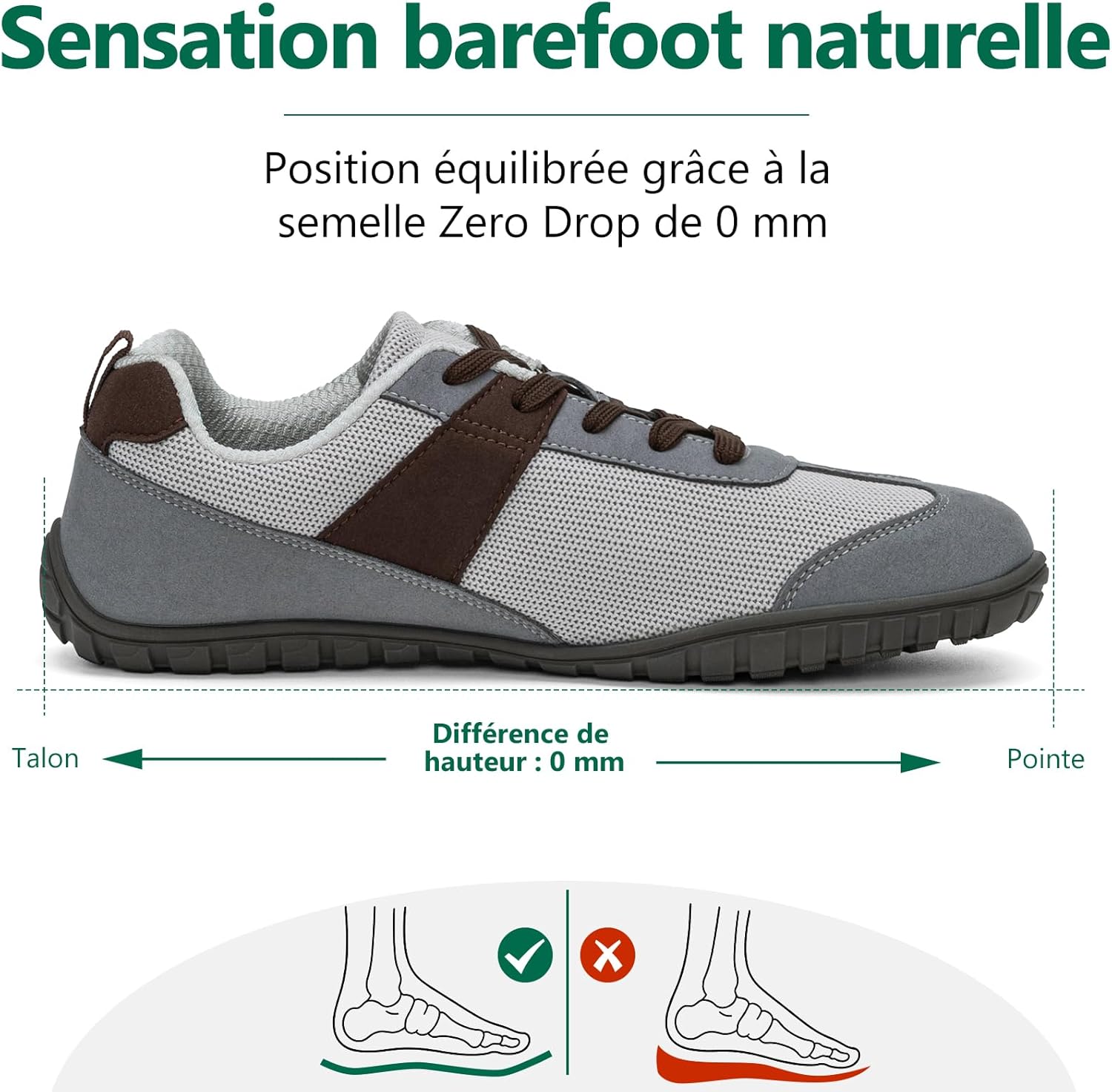 Thumbnail 3 de SAGUARO Chaussures Minimaliste Barefoot pour Homme – Bout Large et zéro drop