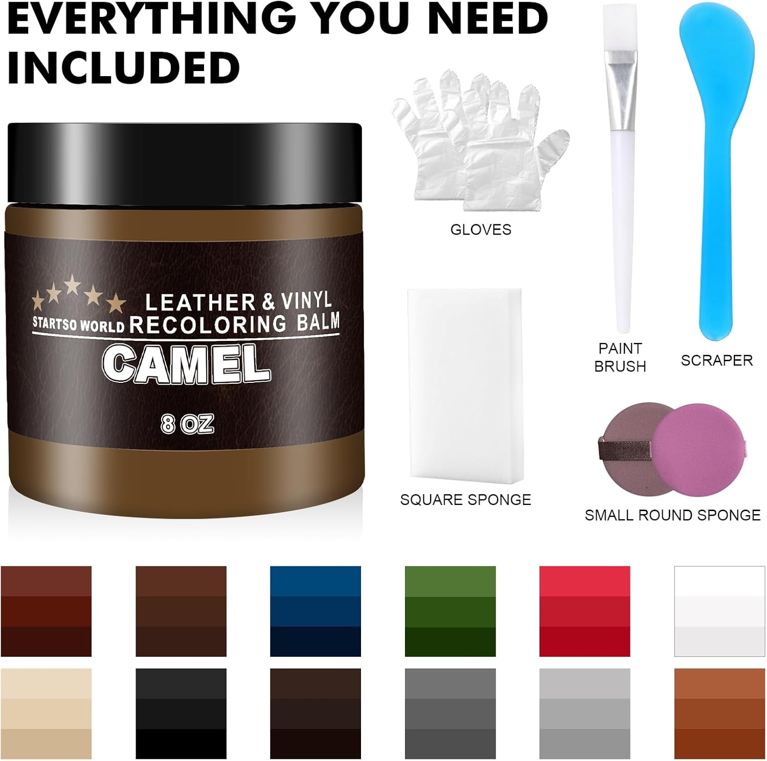 Thumbnail 5 de STARTSO WORLD Camel Leather Recoloring Balm — leather repair kit for couches, car seats, and scratched leather